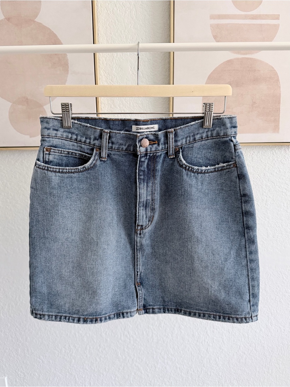 Billabong Light Blue Denim Mini Skirt